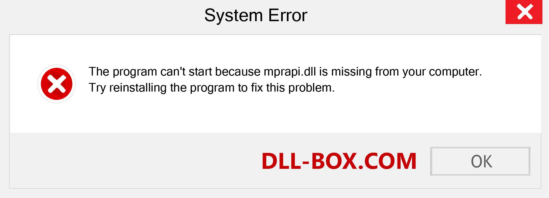  mprapi.dll file is missing?. Download for Windows 7, 8, 10 - Fix  mprapi dll Missing Error on Windows, photos, images