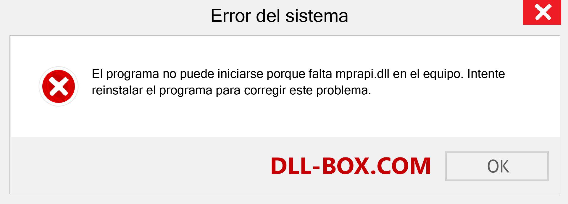 ¿Falta el archivo mprapi.dll ?. Descargar para Windows 7, 8, 10 - Corregir mprapi dll Missing Error en Windows, fotos, imágenes